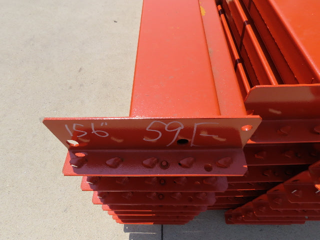 Interlake 156"x 6" Teardrop Pallet Racking Rack Step Beam Crossmember 5420Lb 59E