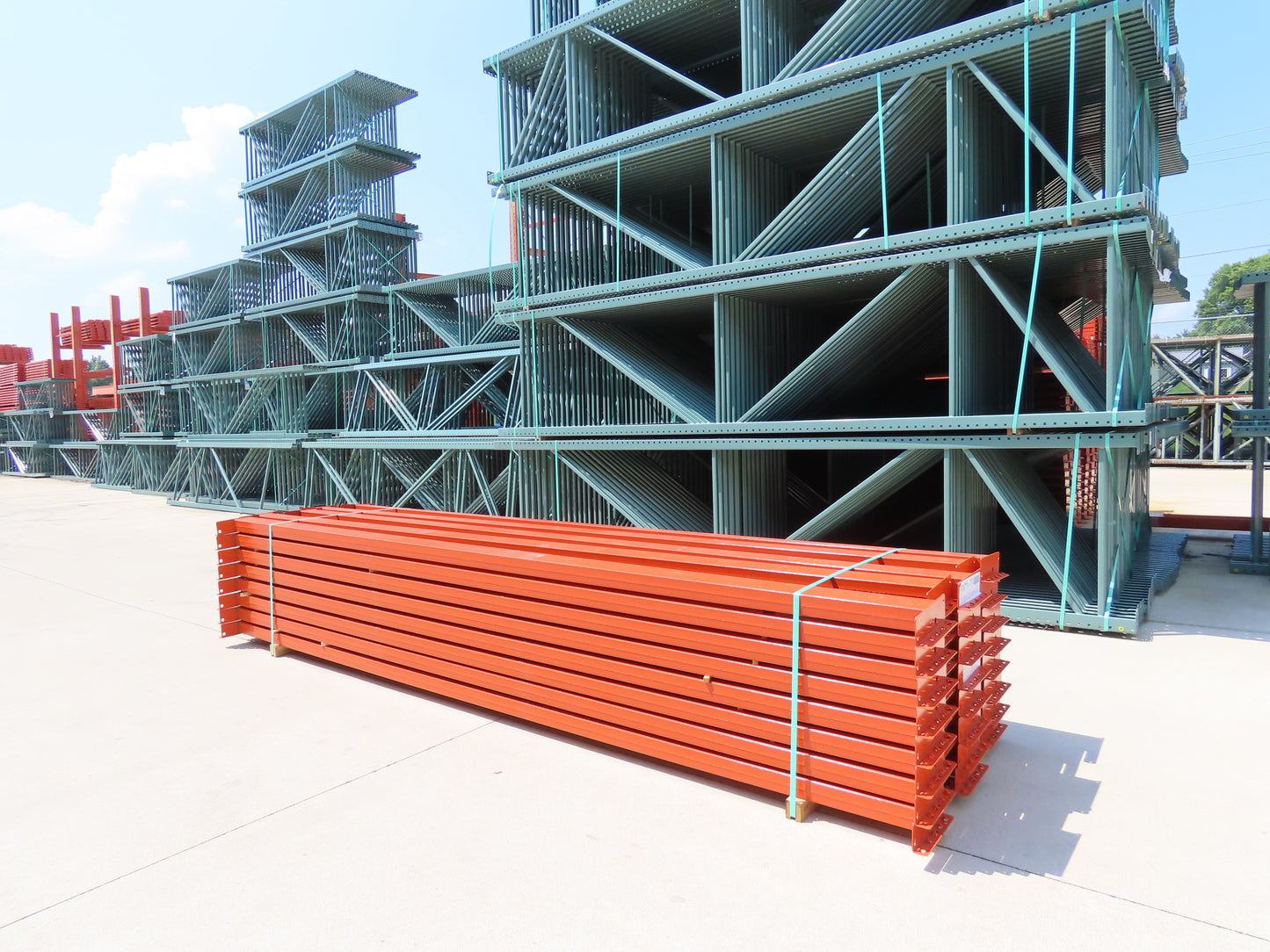 Interlake 156"x 6" Teardrop Pallet Racking Rack Step Beam Crossmember 5420Lb 59E