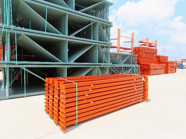 Interlake 108"x 4" Teardrop Pallet Racking Rack Step Beam Crossmember 4390Lb 40E