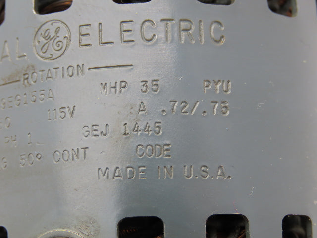 General Electric 5KCM49EG155A AC Motor 35MHP 3450RPM 115V 1ph Bracket Mounted