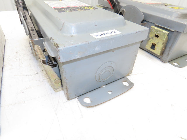 Square D HU-361 Safety Disconnect Switch 30A 600V 3Ph 30HP Non Fused Lot Of 4
