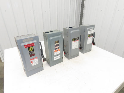 Square D H361 Safety Disconnect Switch Fusible 30A 600VAC 3P Lot Of 4