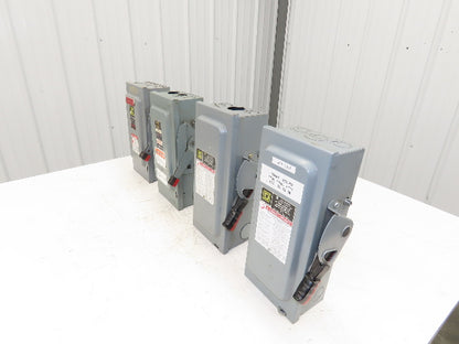 Square D H361 Safety Disconnect Switch Fusible 30A 600VAC 3P Lot Of 4
