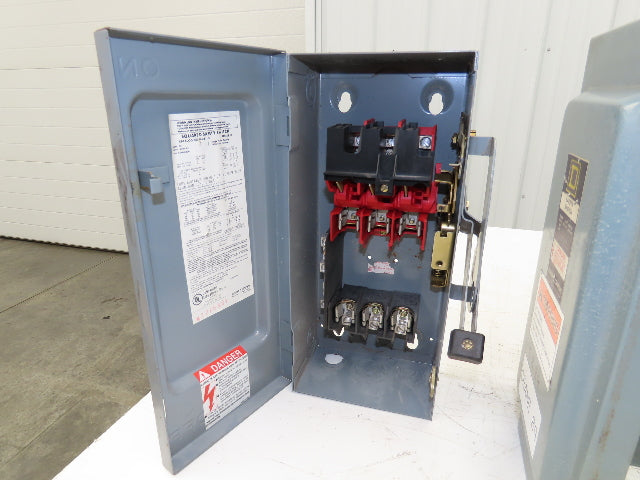 Square D H361 Safety Disconnect Switch Fusible 30A 600VAC 3P Lot Of 4