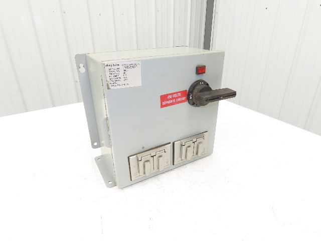 Daykin GPFS-15 Z124 Stepdown Transformer Disconnect 3kVA 1Ph HV 480V LV 120V