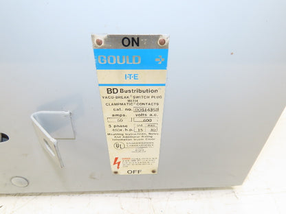 Gould Modicon BOS14352 Vacu-Break Switch Plug W Clampmatic Contacts 60A 600V