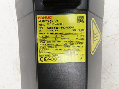 Fanuc A06B-0238-B605#S000 AC Servo Motor 2.7 kw 3000 RPM Pulsecoder