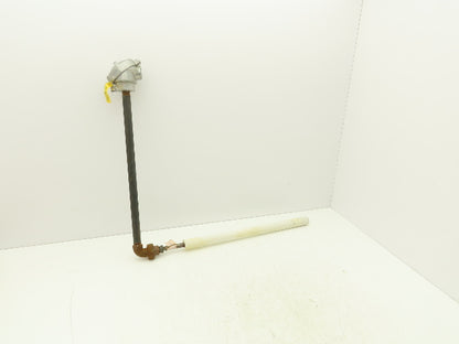 FWS Schaefer KK39ZA Thermocouple Pipe Well 18"x 21" Ceramic 90° Elbow 1/2"NPT
