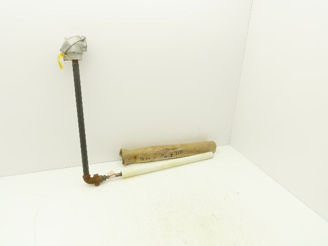 FWS Schaefer KK39ZA Thermocouple Pipe Well 18"x 21" Ceramic 90° Elbow 1/2"NPT