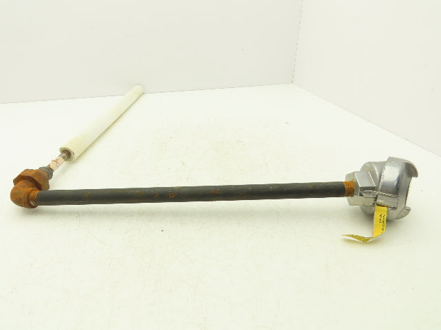 FWS Schaefer KK39ZA Thermocouple Pipe Well 18"x 21" Ceramic 90° Elbow 1/2"NPT