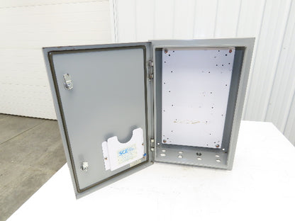 SCE SCE-24EL1606LP Electrical Enclosure JIC Panel Box 24x16x6" Type 12 Gray