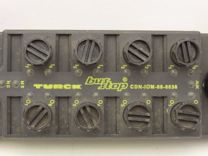 Turck CDN-IOM-88-0036 Bus Stop Device Net 8 In/8 Out Station 11-26VDC Input