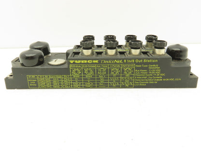 Turck CDN-IOM-88-0036 Bus Stop Device Net 8 In/8 Out Station 11-26VDC Input