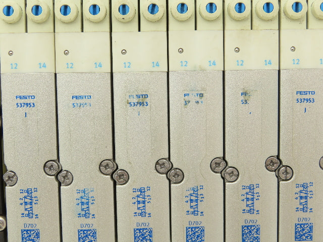 Festo 50E-F13GEQS-D+N32P-SGL-R-M4BU-6JLL+4T Pneumatic Air 6-Valve Manifold