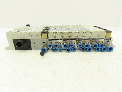 Festo 50E-F13GEQS-D+N32P-SGL-R-M4BU-6JLL+4T Pneumatic Air 6-Valve Manifold