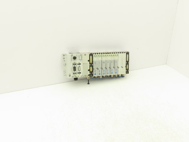 Festo 50E-F13GEQS-D+N32P-SGL-R-M4BU-6JLL+4T Pneumatic Air 6-Valve Manifold