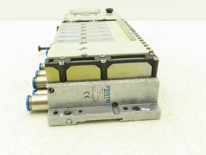 Festo 50E-F13GEQS-D+N32P-SGL-R-M4BU-6JLL+4T Pneumatic Air 6-Valve Manifold