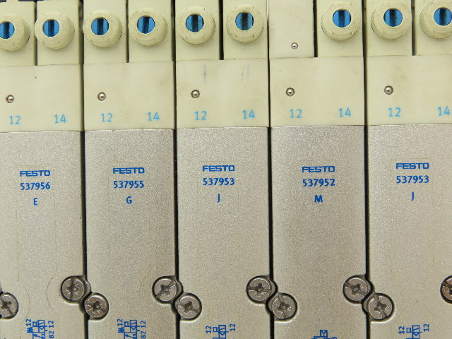 Festo 50E-F13GEQS-D+N32P-SGL-R-M5BU-4JEEGJMJ+5T Pneumatic Air 10-Valve Manifold