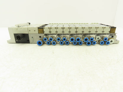Festo 50E-F13GEQS-D+N32P-SGL-R-M5BU-4JEEGJMJ+5T Pneumatic Air 10-Valve Manifold