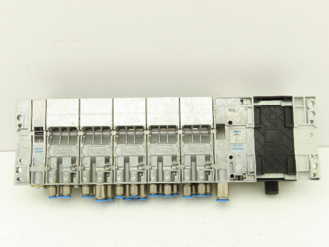 Festo 50E-F13GEQS-D+N32P-SGL-R-M5BU-4JEEGJMJ+5T Pneumatic Air 10-Valve Manifold