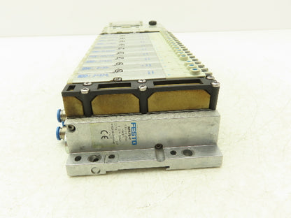 Festo 50E-F13GEQS-D+N32P-SGL-R-M5BU-4JEEGJMJ+5T Pneumatic Air 10-Valve Manifold