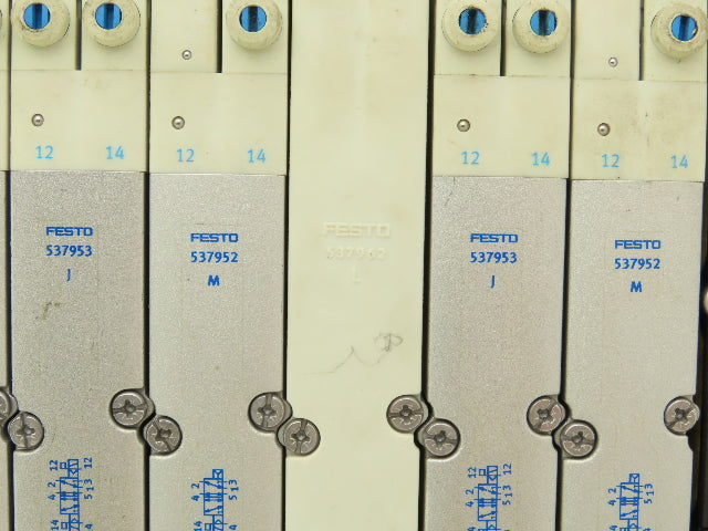 Festo 50E-F13GEQS-D+N32P-SGL-R-M4BTBU-JJEEGJMLJM+5T Pneumatic 9-Valve Manifold