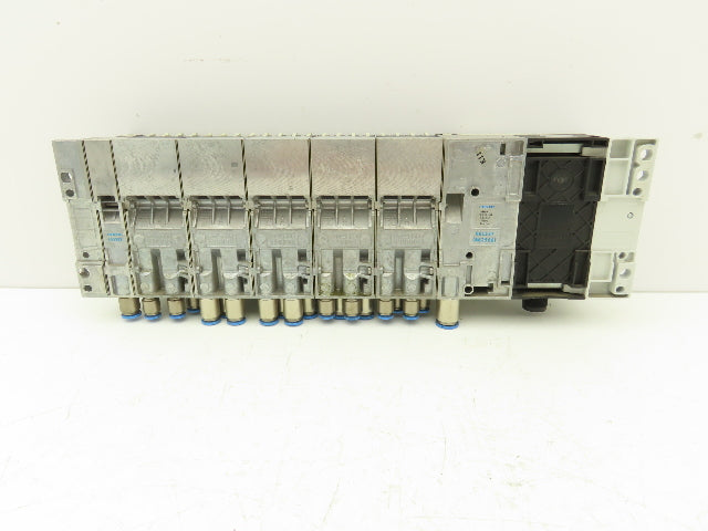 Festo 50E-F13GEQS-D+N32P-SGL-R-M4BTBU-JJEEGJMLJM+5T Pneumatic 9-Valve Manifold
