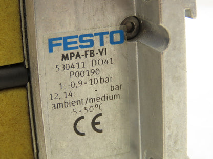 Festo 50E-F13GEQS-D+N32P-SGL-R-M4BTBU-JJEEGJMLJM+5T Pneumatic 9-Valve Manifold