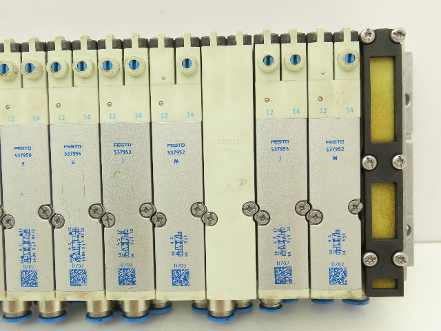 Festo 50E-F13GEQS-D+N32P-SGL-R-M4BTBU-JJEEGJMLJM+5T Pneumatic 9-Valve Manifold