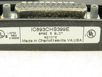 Fanuc Emerson IC693CHS399E Base 5-Slot Remote 25 Pin Female D I/O Bus Expansion