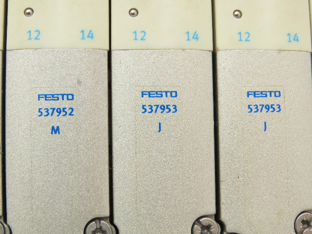 Festo 50E-F13GEQS-D+N32P-SGL-R-M5BU-JJEEGJMJJL+5T Pneumatic Air 9-Valve Manifold