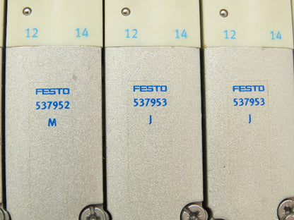 Festo 50E-F13GEQS-D+N32P-SGL-R-M5BU-JJEEGJMJJL+5T Pneumatic Air 9-Valve Manifold