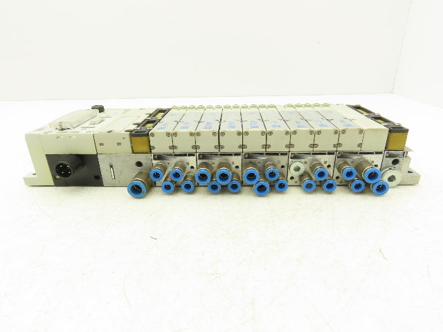 Festo 50E-F13GEQS-D+N32P-SGL-R-M5BU-JJEEGJMJJL+5T Pneumatic Air 9-Valve Manifold