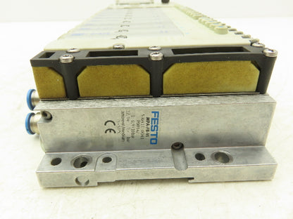 Festo 50E-F13GEQS-D+N32P-SGL-R-M5BU-JJEEGJMJJL+5T Pneumatic Air 9-Valve Manifold