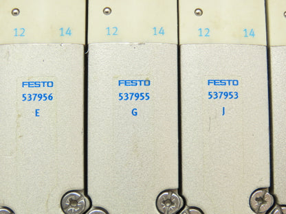 Festo 50E-F13GEQS-D+N32P-SGL-R-M5BU-JJEEGJMJJL+5T Pneumatic Air 9-Valve Manifold