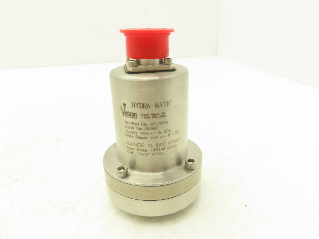 Viiatran XC-9976 Pressure Transducer Range 0-24HGV 18VDC 7 Pin Connector 1/4"NPT