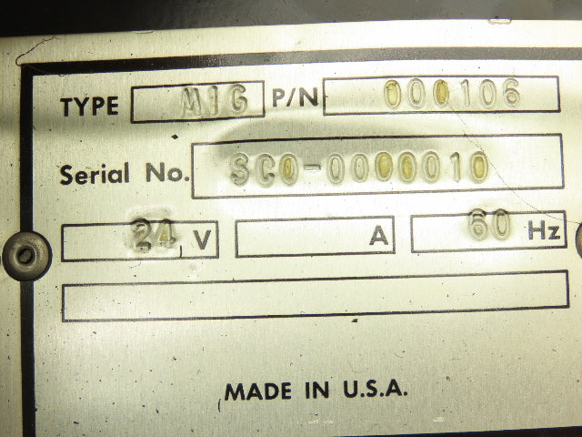 Dana 000106 Type MIG Welding Oxygen Shielding Gas Controller 24V 60Hz