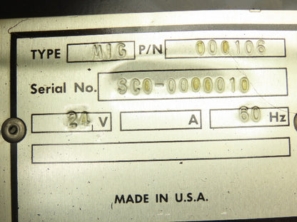 Dana 000106 Type MIG Welding Oxygen Shielding Gas Controller 24V 60Hz