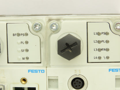 Festo 50E-F13GEQST18-D+N32P-SGL-R-M6BU-EEJGML4JGL+6T Pneumatic 10-Valve Manifold