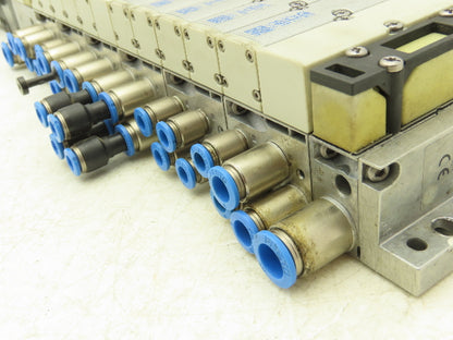 Festo 50E-F13GEQST18-D+N32P-SGL-R-M6BU-EEJGML4JGL+6T Pneumatic 10-Valve Manifold