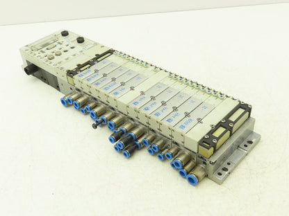 Festo 50E-F13GEQST18-D+N32P-SGL-R-M6BU-EEJGML4JGL+6T Pneumatic 10-Valve Manifold