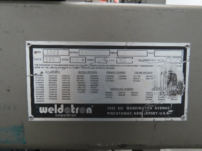 Weldotron 1022 Fastpak Automatic L-Bar Heat Sealer 230v 3ph Heat Shrink Packager