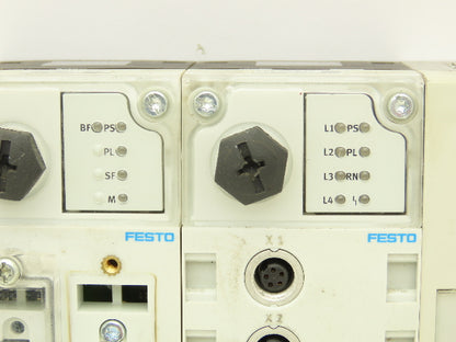 Festo 50E-F13GEQST18-D+N32P-SGL-R-M6BU-JM9JM+6T Pneumatic Air 10-Valve Manifold
