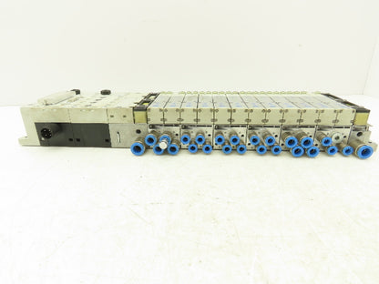 Festo 50E-F13GEQST18-D+N32P-SGL-R-M6BU-JM9JM+6T Pneumatic Air 10-Valve Manifold