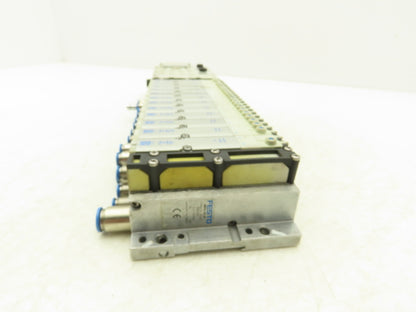 Festo 50E-F13GEQST18-D+N32P-SGL-R-M6BU-JM9JM+6T Pneumatic Air 10-Valve Manifold