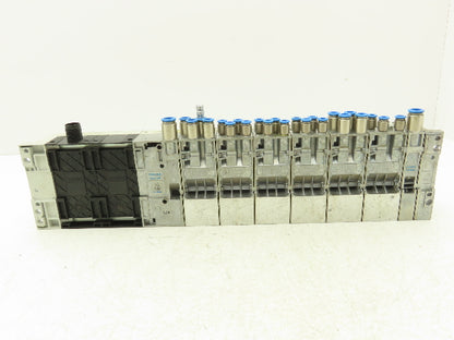 Festo 50E-F13GEQST18-D+N32P-SGL-R-M6BU-JM9JM+6T Pneumatic Air 10-Valve Manifold