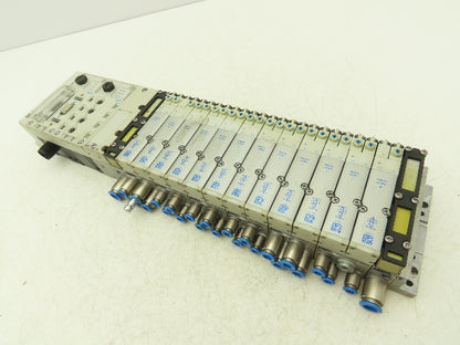 Festo 50E-F13GEQST18-D+N32P-SGL-R-M6BU-JM9JM+6T Pneumatic Air 10-Valve Manifold