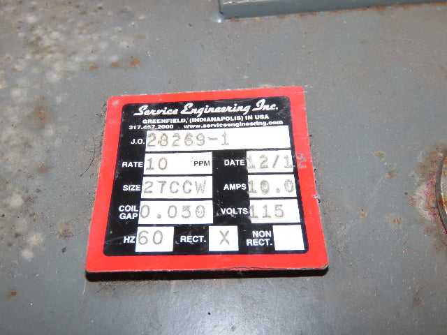 Service Engineering Vibratory Bowl Feeder 27CCW 27" Base Small Parts Sorter 120V