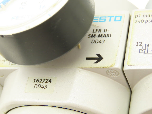 Festo Air Regulator Filter Solenoid On Off Valve Branching Manifold Assembly