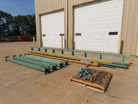 Gorbel S1000 1/2 Ton Free Standing Workstation Bridge Crane 23' Span 27' Runway